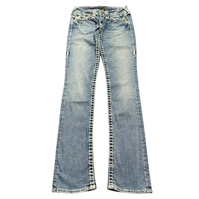 True Religion flared/bootcut low waist women designer jeans(w24)