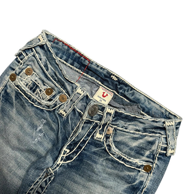 True Religion flared/bootcut low waist women designer jeans(w24)
