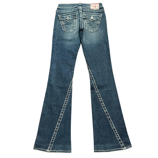 True Religion flared/bootcut low waist women designer jeans(w24)