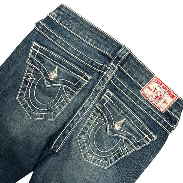 True Religion flared/bootcut low waist women designer jeans(w24)