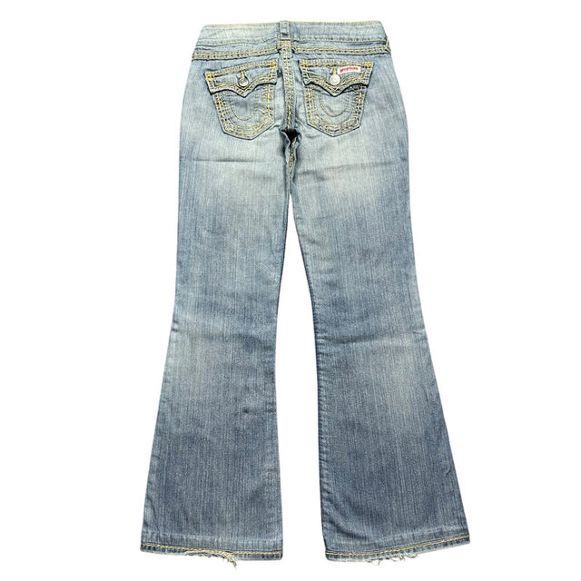 True Religion flared/bootcut low waist women designer jeans(w25)