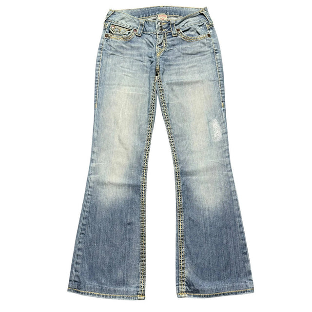 True Religion flared/bootcut low waist women designer jeans(w25)