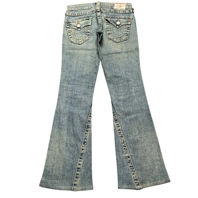 True Religion flared/bootcut low waist women designer jeans(w25)