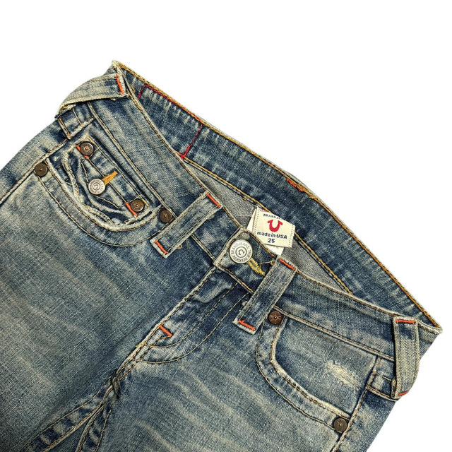 True Religion flared/bootcut low waist women designer jeans(w25)