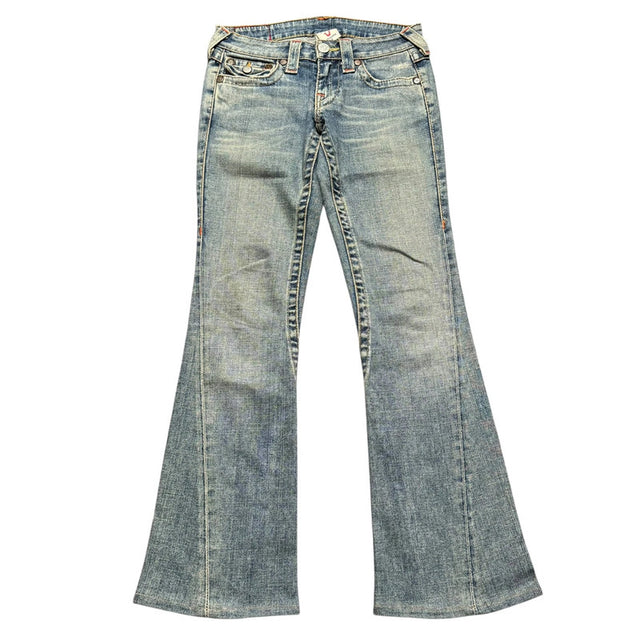 True Religion flared/bootcut low waist women designer jeans(w25)