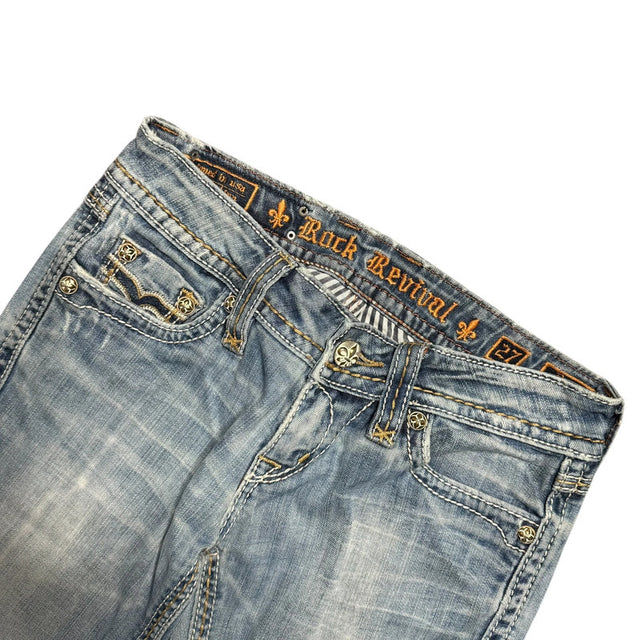 Rock Revival flared/bootcut low waist women designer jeans(w27)