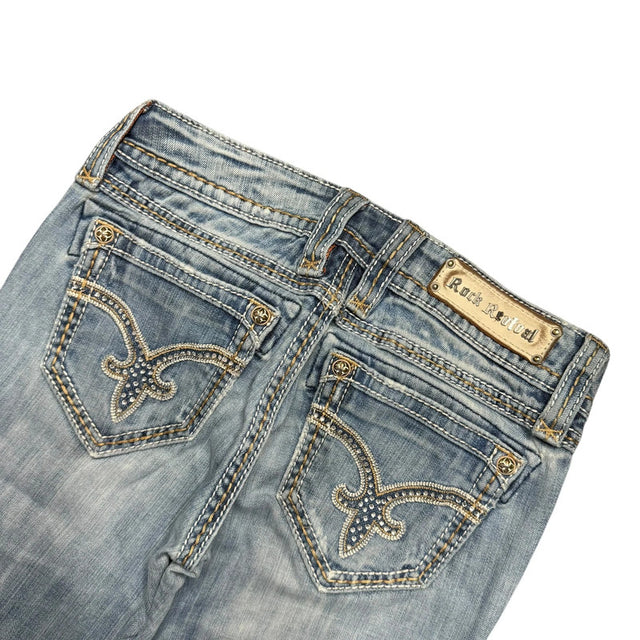 Rock Revival flared/bootcut low waist women designer jeans(w27)