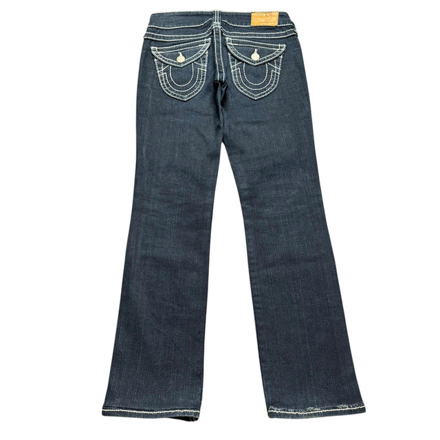 True Religion straight leg low waist women designer jeans(w25)