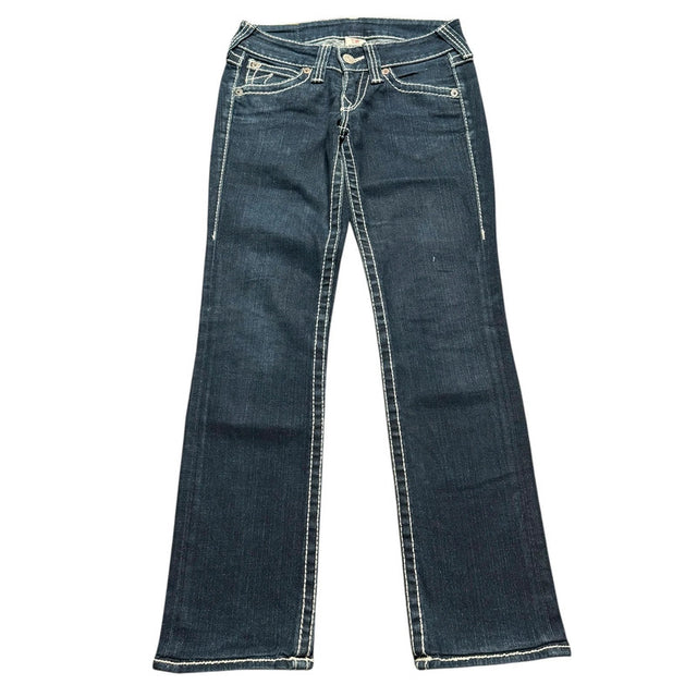 True Religion straight leg low waist women designer jeans(w25)