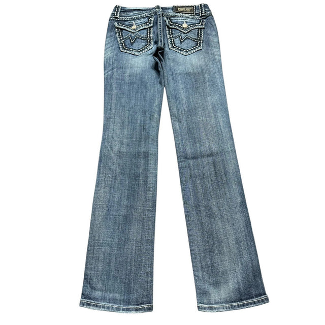 Miss me straight leg low waist women designer jeans(w29)