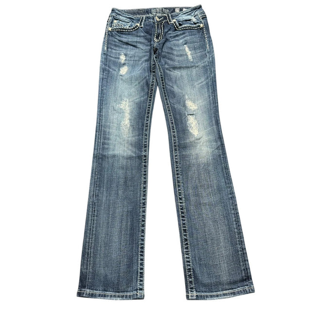 Miss me straight leg low waist women designer jeans(w29)