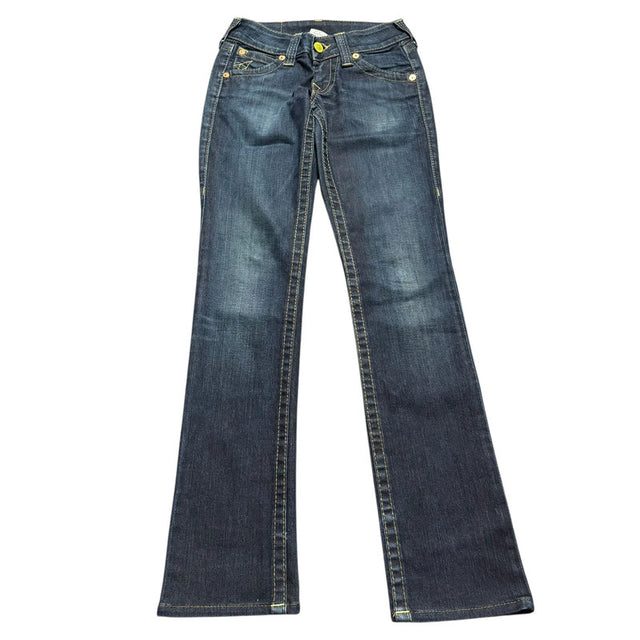 True Religion straight leg low waist women designer jeans(w24)