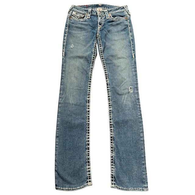 True Religion straight leg low waist Women Designer jeans(w27)