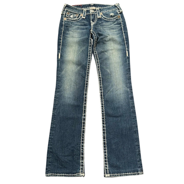 True Religion straight leg low waist Women Designer jeans(w26)