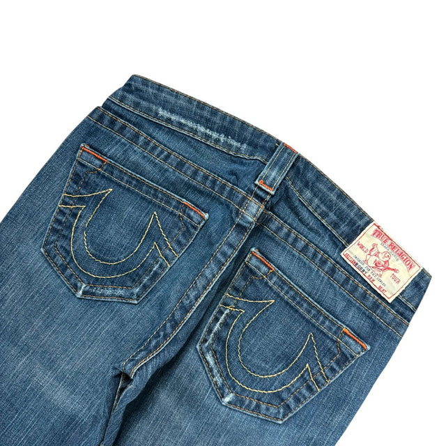True Religion flared/bootcut low waist Women Designer jeans(w28)