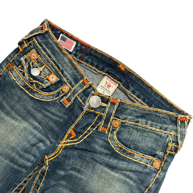 True Religion straight leg low waist women designer jeans(w26)