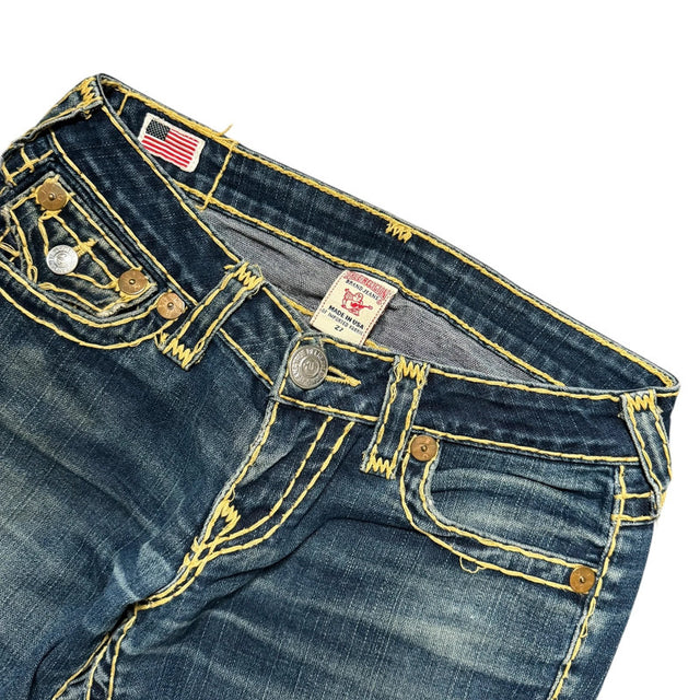 True Religion flared/bootcut low waist women designer jeans(w27)