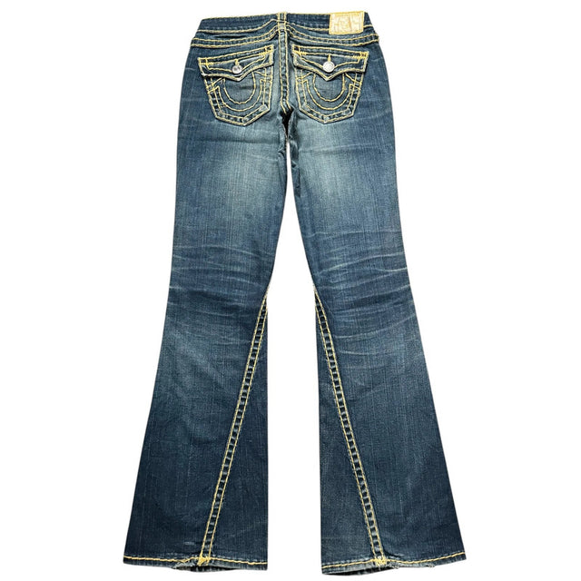 True Religion flared/bootcut low waist women designer jeans(w27)