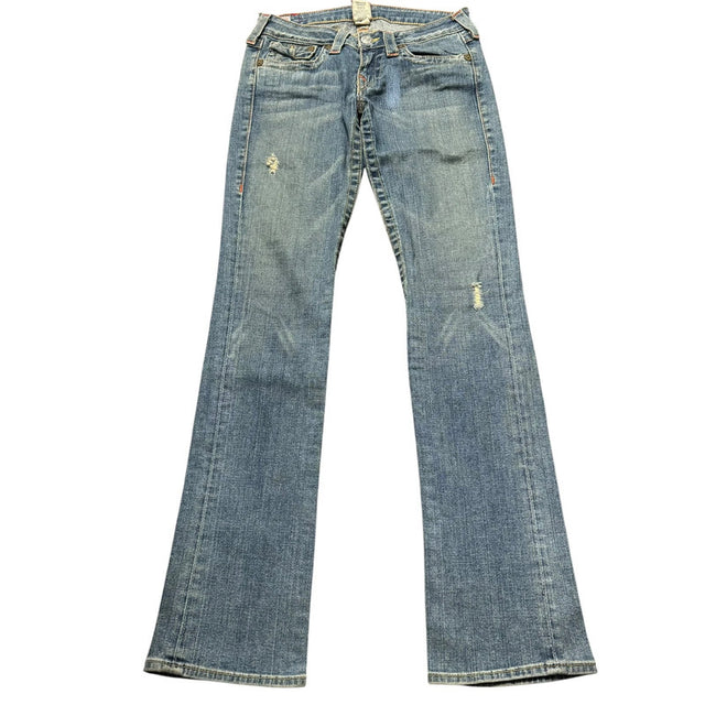 True Religion straight leg low waist women designer Jeans(w27)