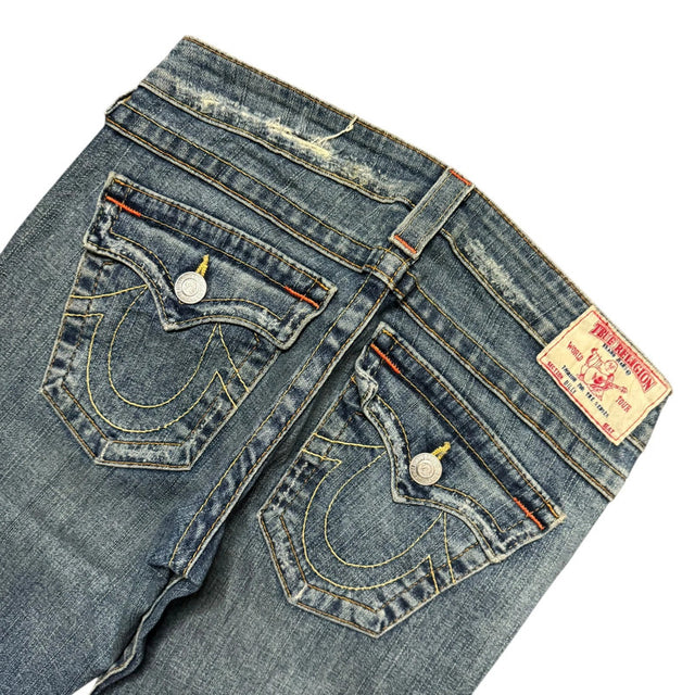True Religion straight leg low waist women designer Jeans(w27)