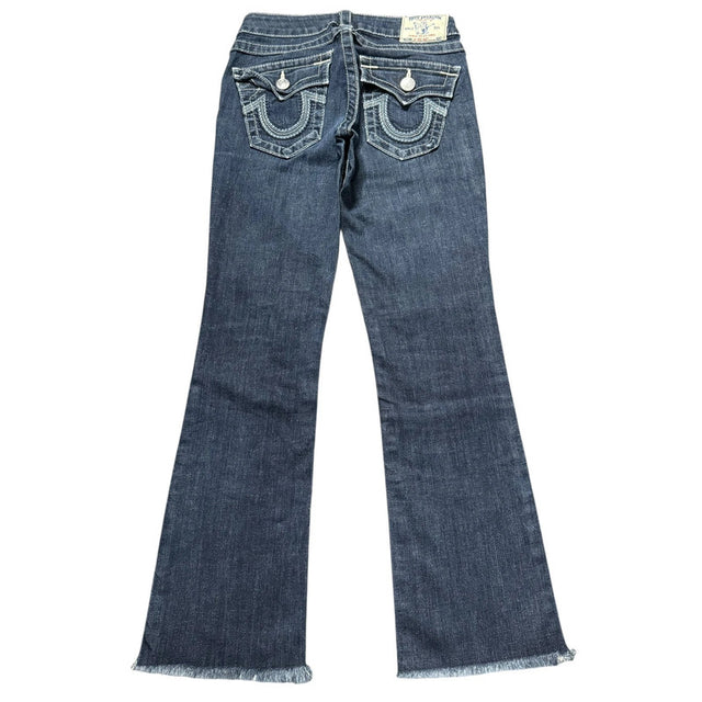 True Religion straight low waist women designer jeans(w25)