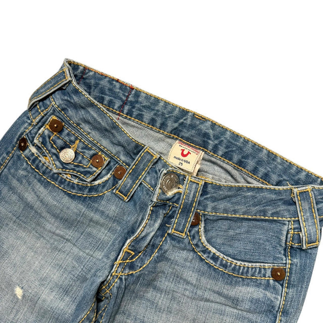 True Religion flared/bootcut low waist women designer jeans(w25)
