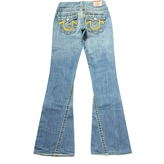 True Religion flared/bootcut low waist women designer jeans(w25)
