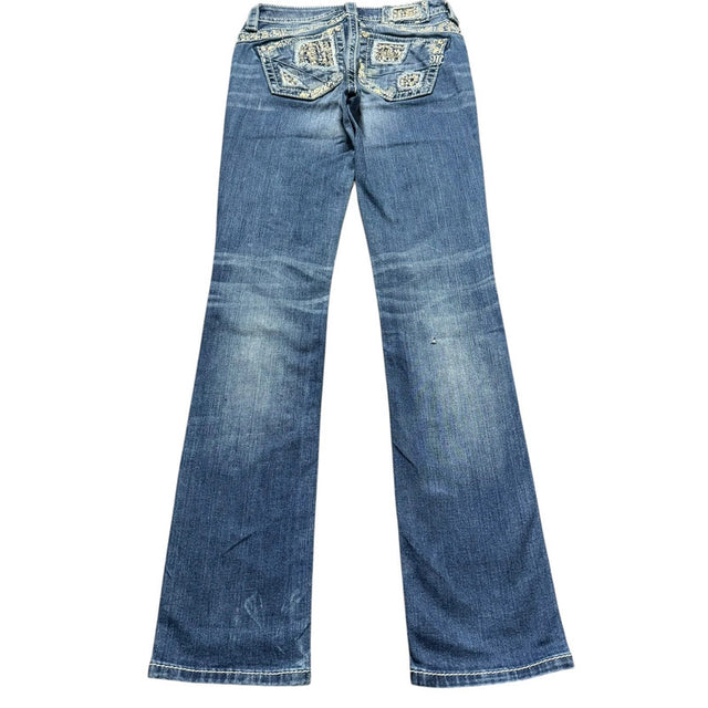 Miss me straight leg low waist women designer jeans(w26)