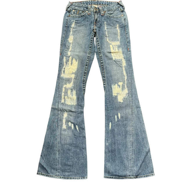 True religion flared/bootcut low waist women designer jeans(w27)