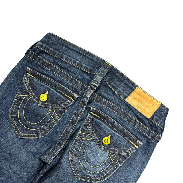 True Religion straight leg low waist women designer jeans(w26)