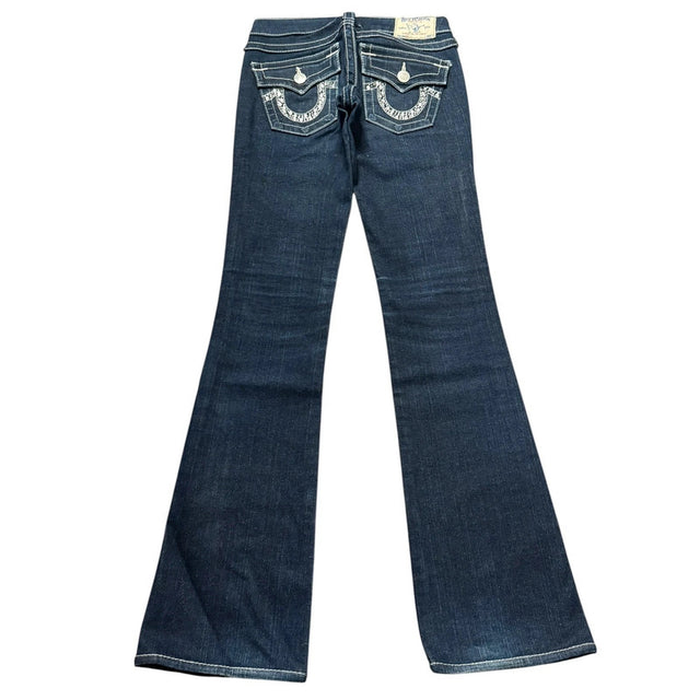 True Religion bootcut low waist women designer jeans(w24)