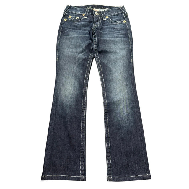 True Religion straight leg low waist women designer jeans(w24)