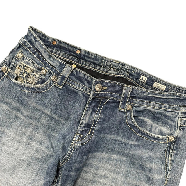 Miss me bootcut low waist women designer jeans(w32)