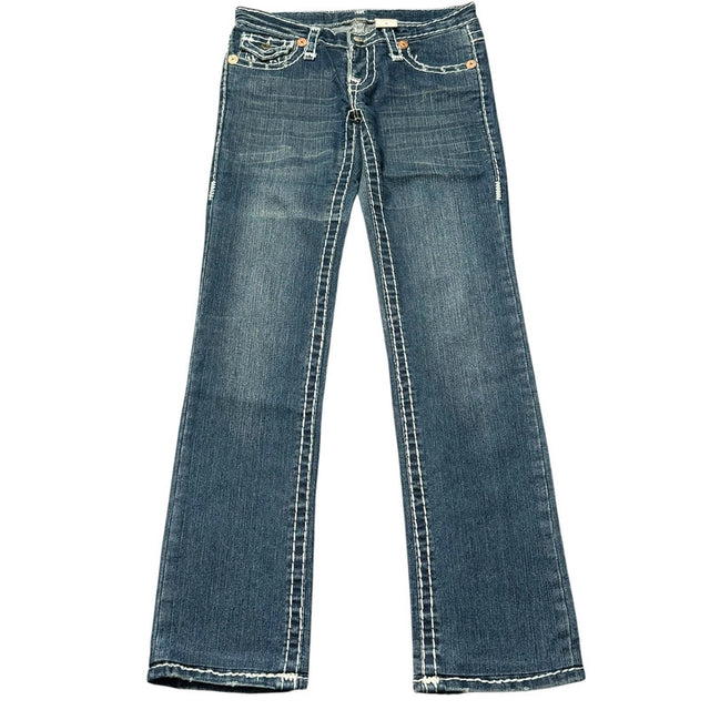 True Religion straight leg low waist women designer jeans(w28)