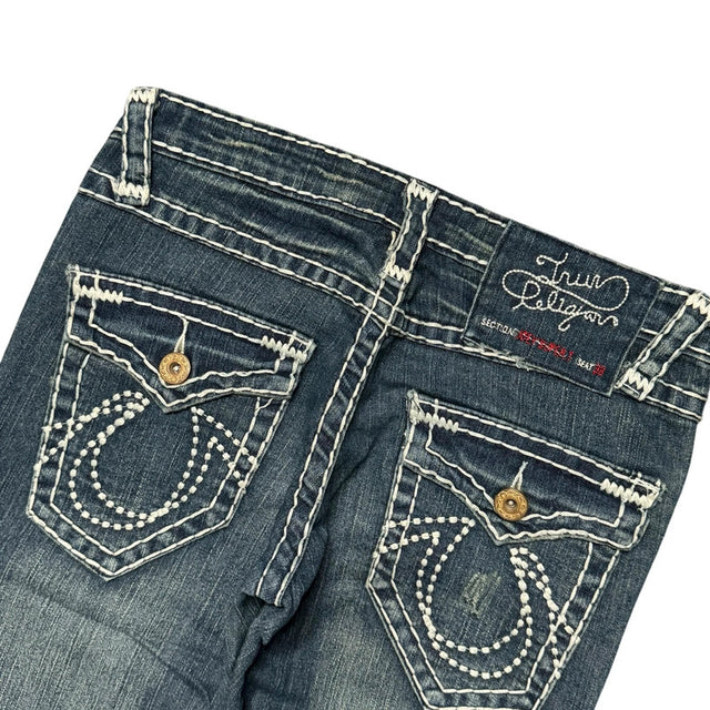 True Religion straight leg low waist women designer jeans(w28)