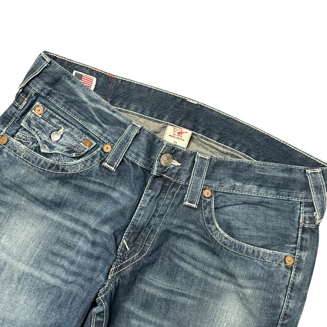 True religion baggy/straight leg unisex designer jeans(w33)