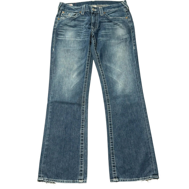 True religion baggy/straight leg unisex designer jeans(w33)