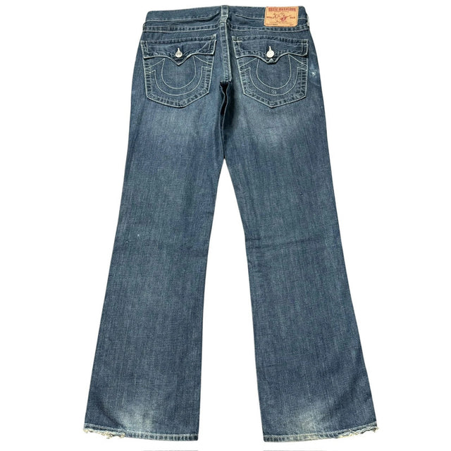 True religion baggy/straight leg unisex designer jeans(w33)