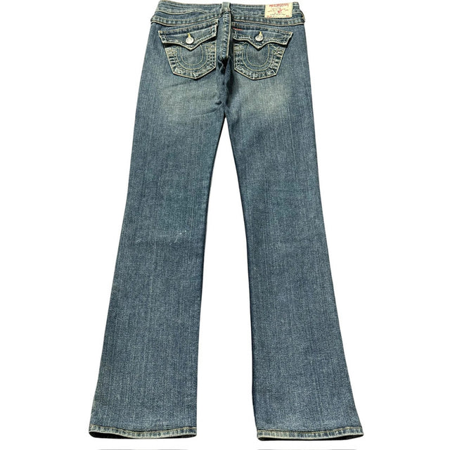 True Religion straight leg low waist women designer jeans(w26)