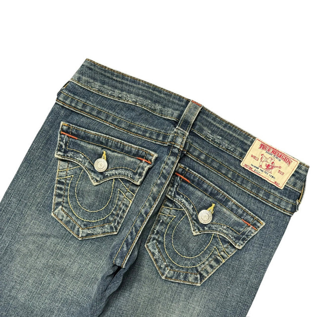 True Religion straight leg low waist women designer jeans(w26)