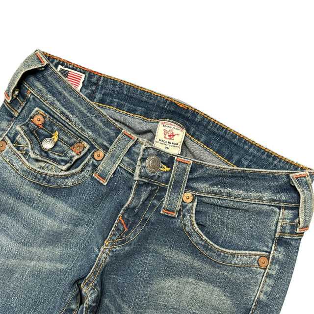 True Religion straight leg low waist women designer jeans(w26)