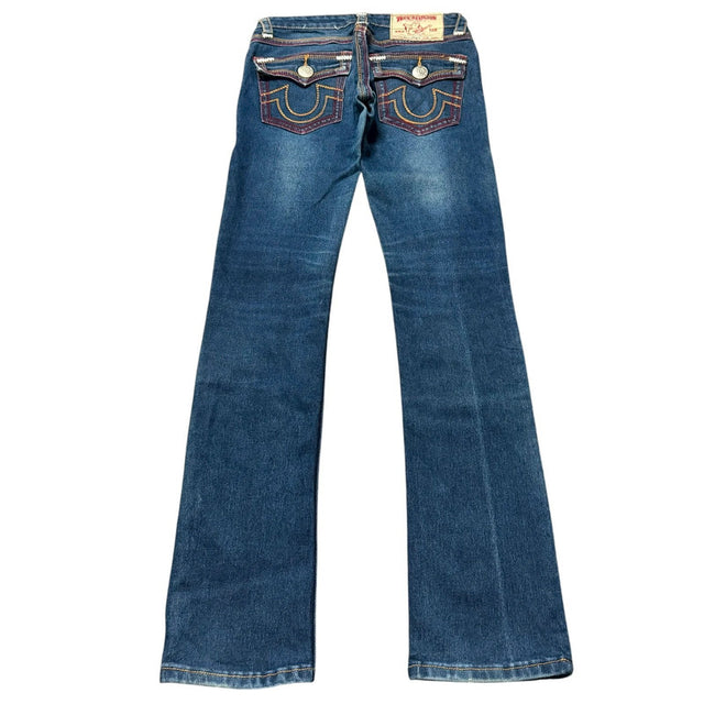 True Religion straight leg low waist women designer jeans(w27)