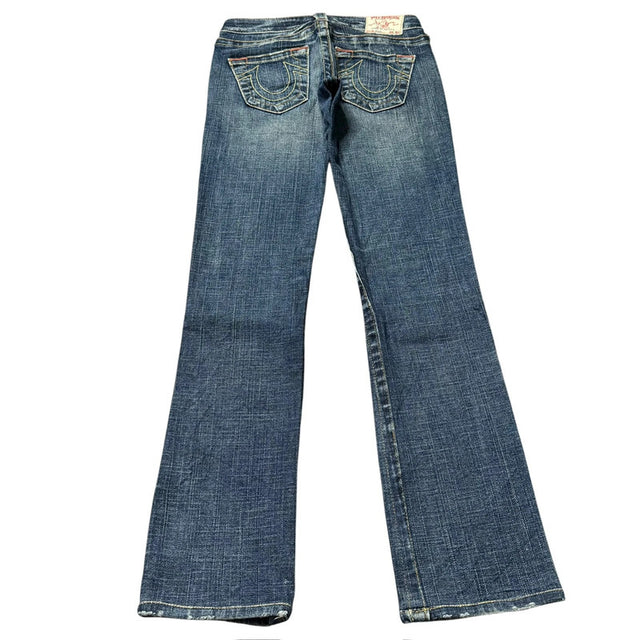 True Religion straight leg low waist women designer jeans(w25)