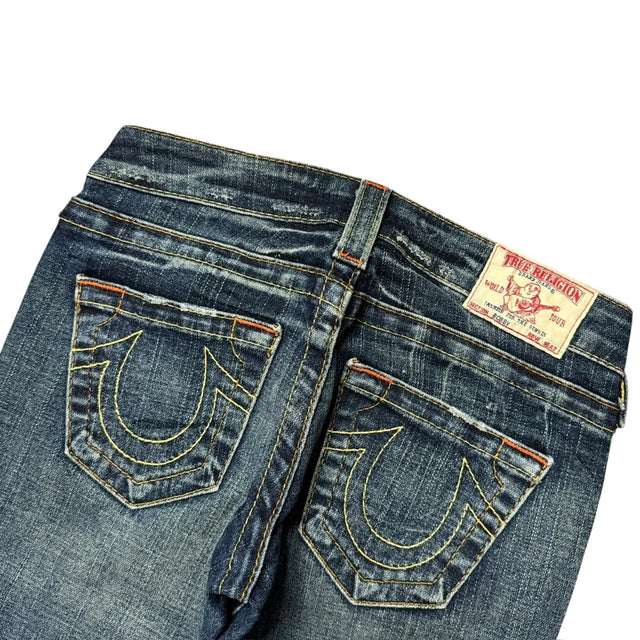 True Religion straight leg low waist women designer jeans(w25)