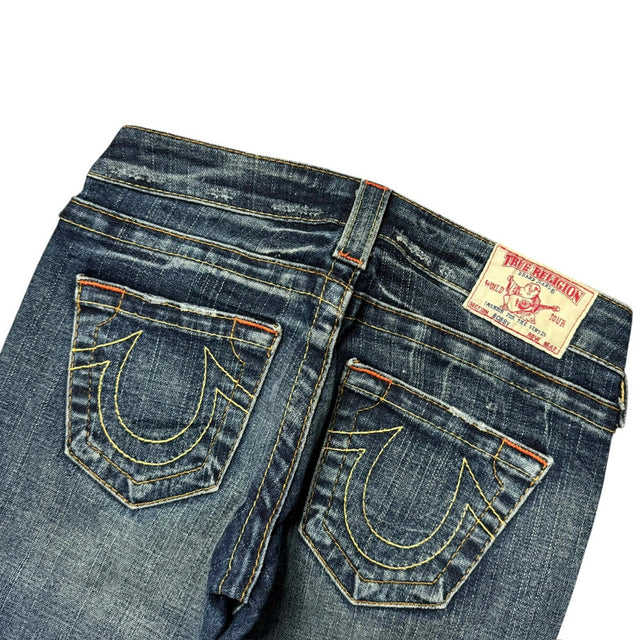 True Religion straight leg low waist women designer jeans(w25)