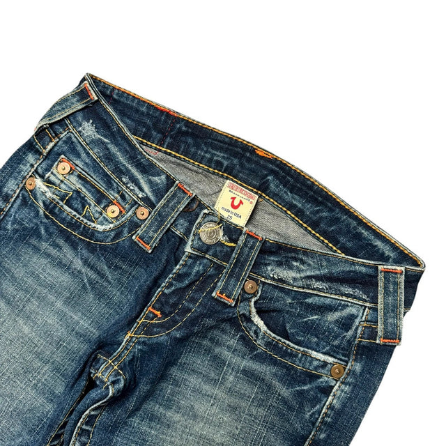 True Religion straight leg low waist women designer jeans(w25)