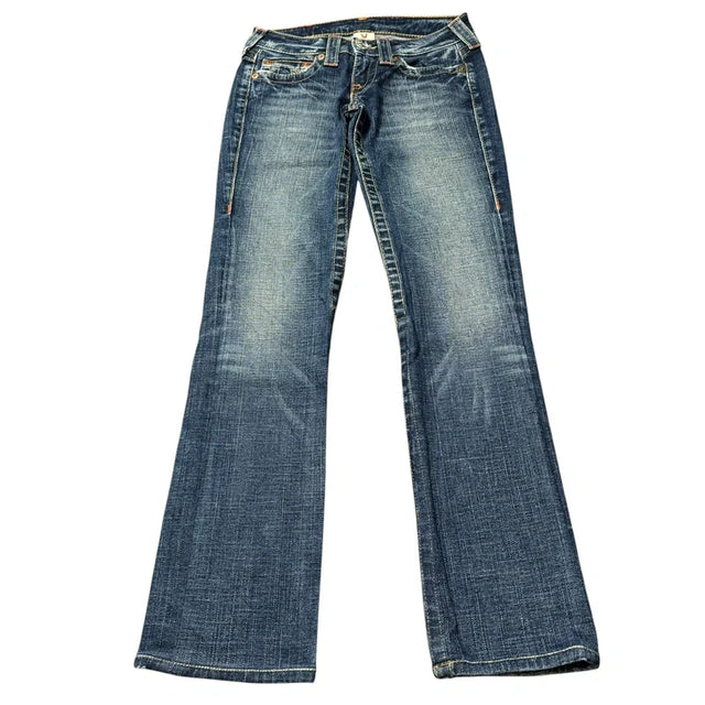 True Religion straight leg low waist women designer jeans(w25)