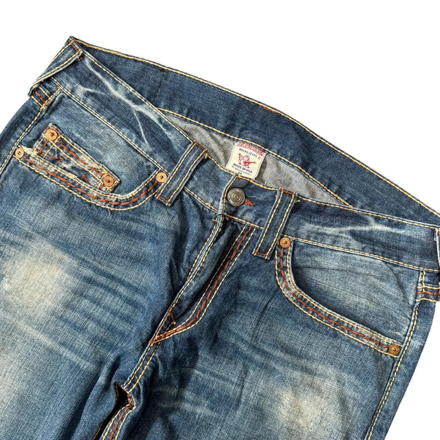 True Religion baggy/straight leg unisex designer jeans(w34)