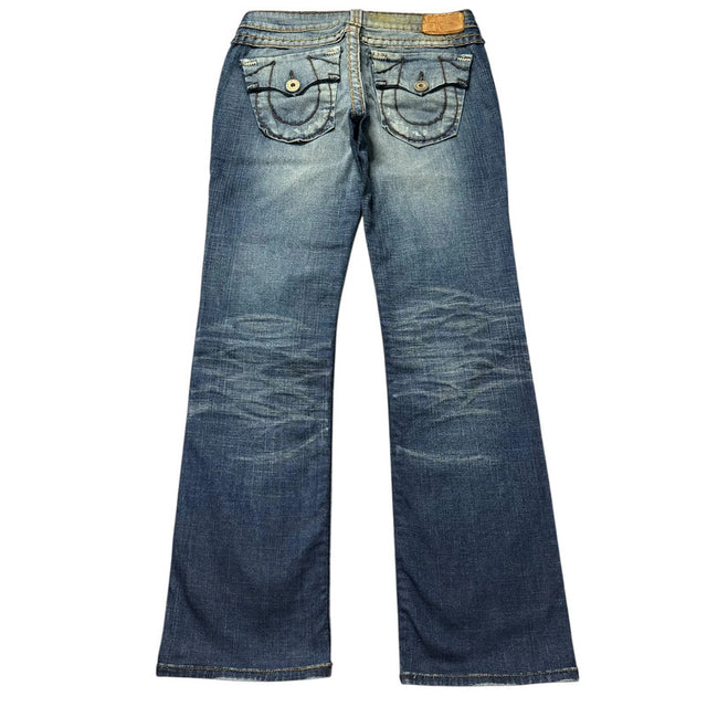 True Religion straight leg low waist women designer jeans(w27)