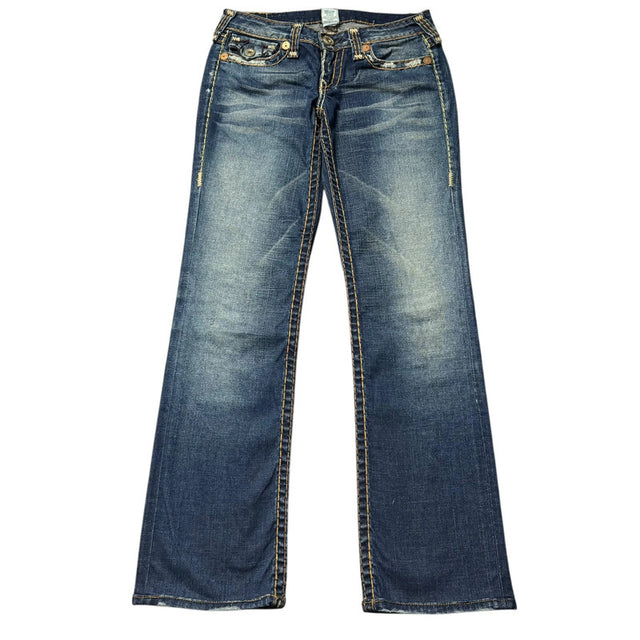 True Religion straight leg low waist women designer jeans(w27)